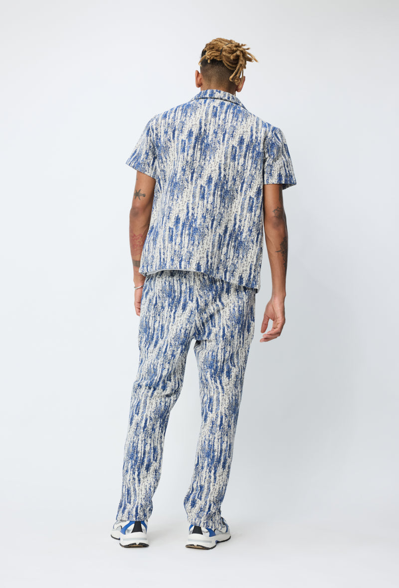 Ensemble Chemise Pantalon bleu et blanc